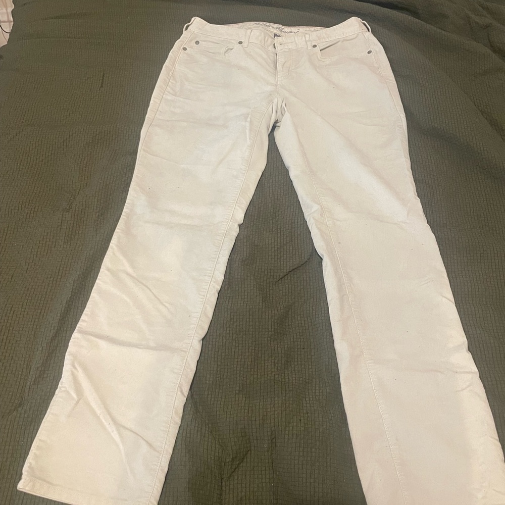 Eddie Bauer corduroy white pants